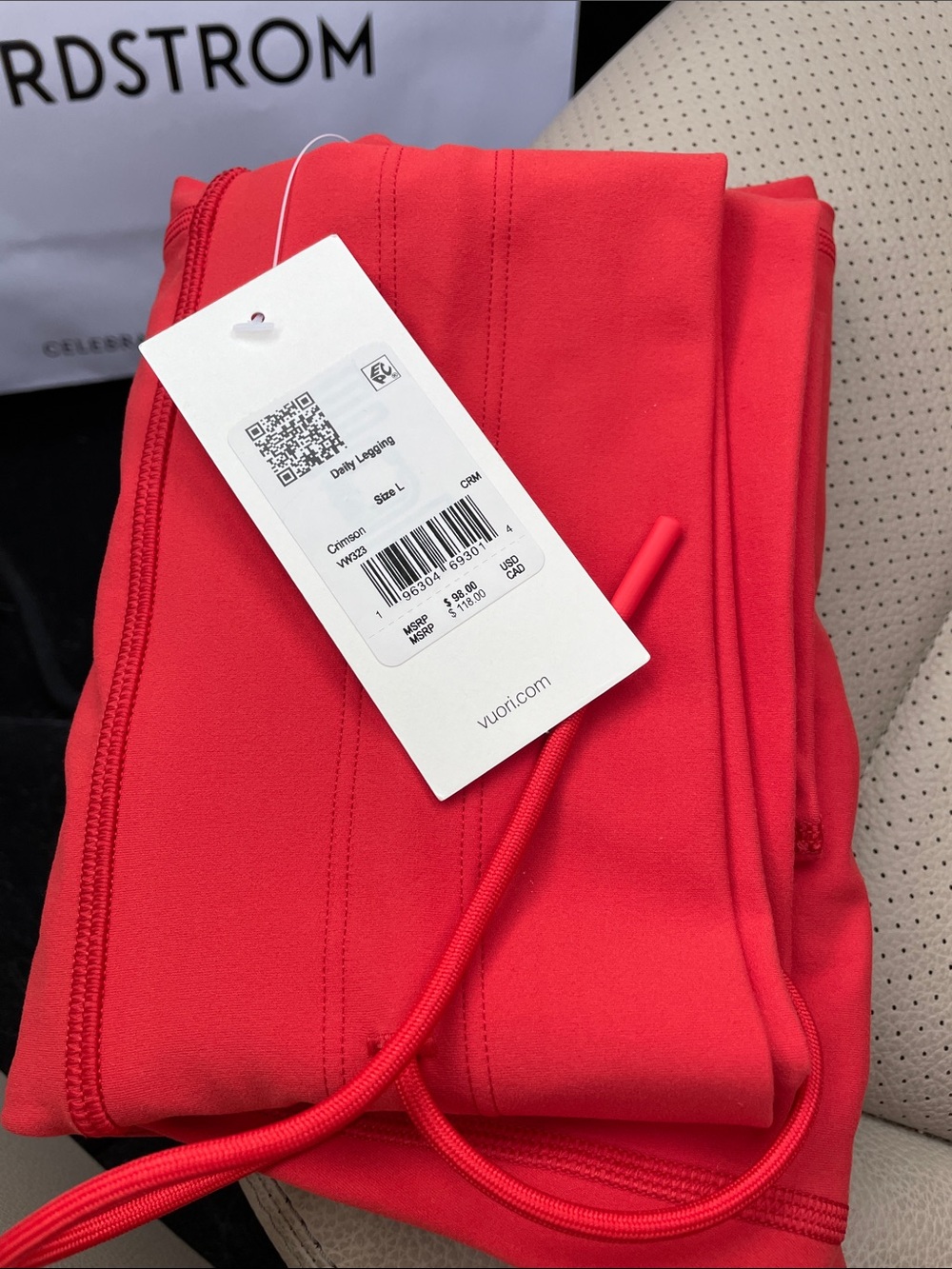 NWT Vuori Daily Legging | Crimson Red | Sz Large - Picture 7 of 11